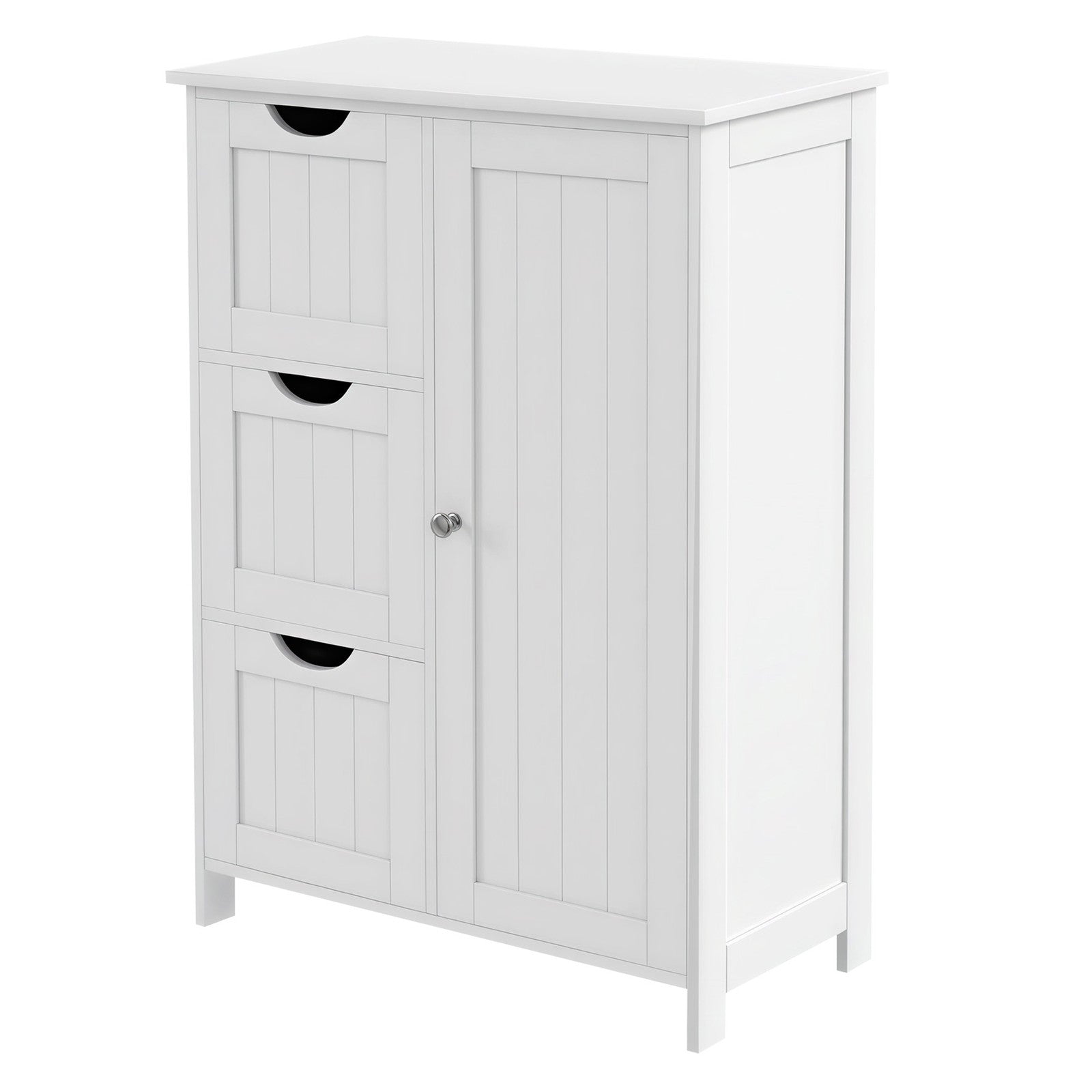 Bathroom Storage Organizer - MDF - White - with Adjustable Shelf