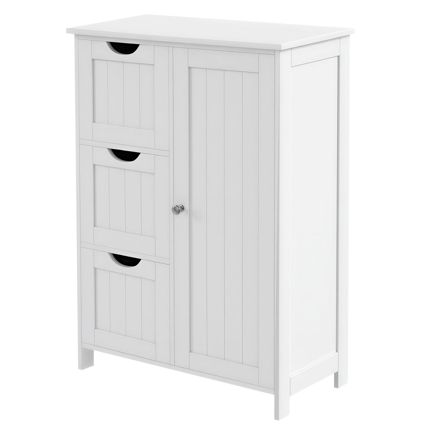 Bathroom Storage Organizer - MDF - White - with Adjustable Shelf