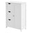 Bathroom Storage Organizer - MDF - White - with Adjustable Shelf