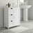 Bathroom Storage Organizer - MDF - White - with Adjustable Shelf