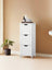 Free-Standing Storage Cabinet - 4 Drawers - Engineered Wood - Laurel Green