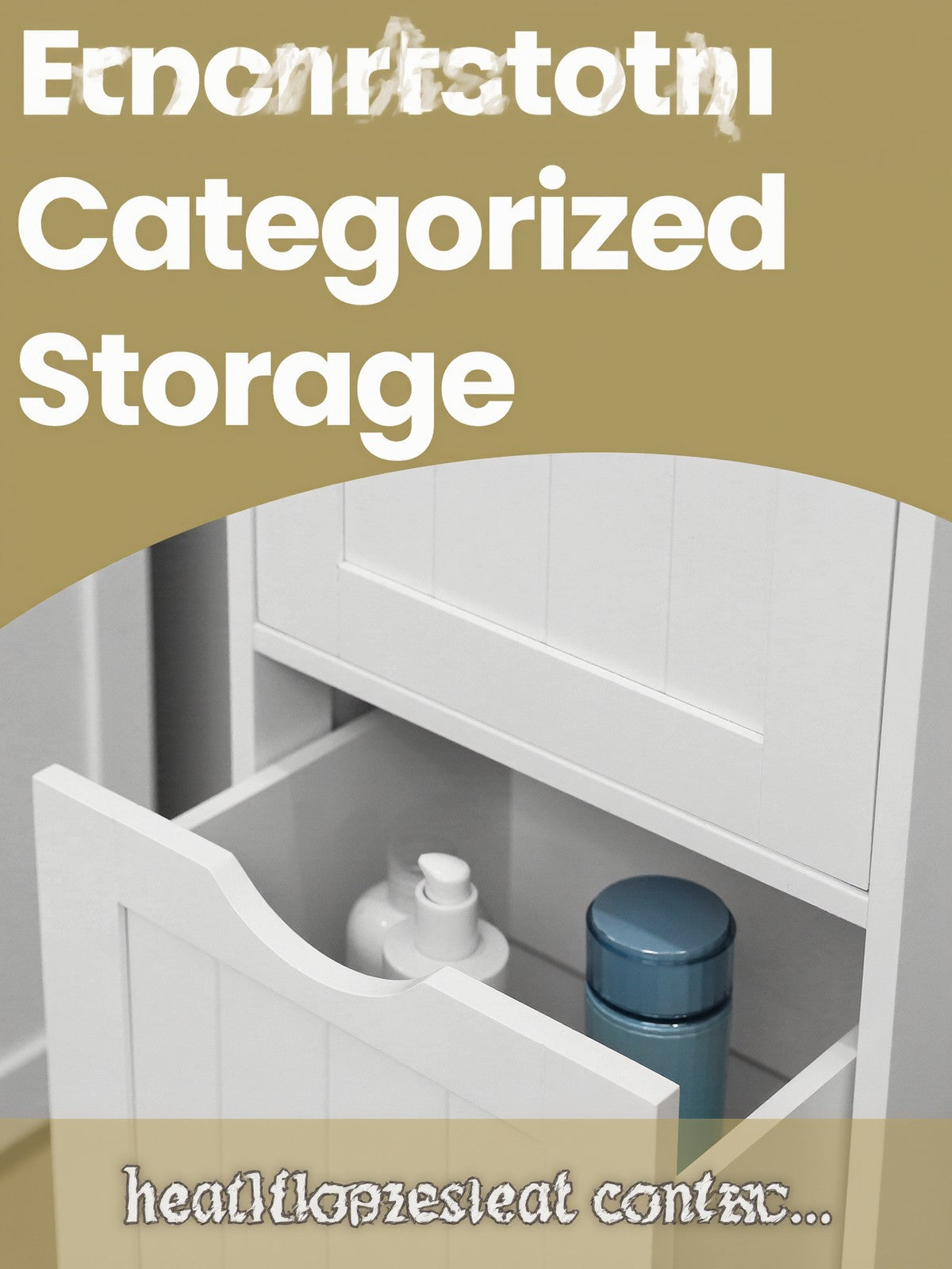 Free-Standing Storage Cabinet - 4 Drawers - Engineered Wood - Laurel Green