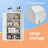 Freestanding Bathroom Storage Cabinet - Wood - White - Four Doors with Adjustable Shelves