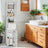 Tall Bathroom Storage Cabinet - Wood - White - Slim Design with Adjustable Shelves and Drawer