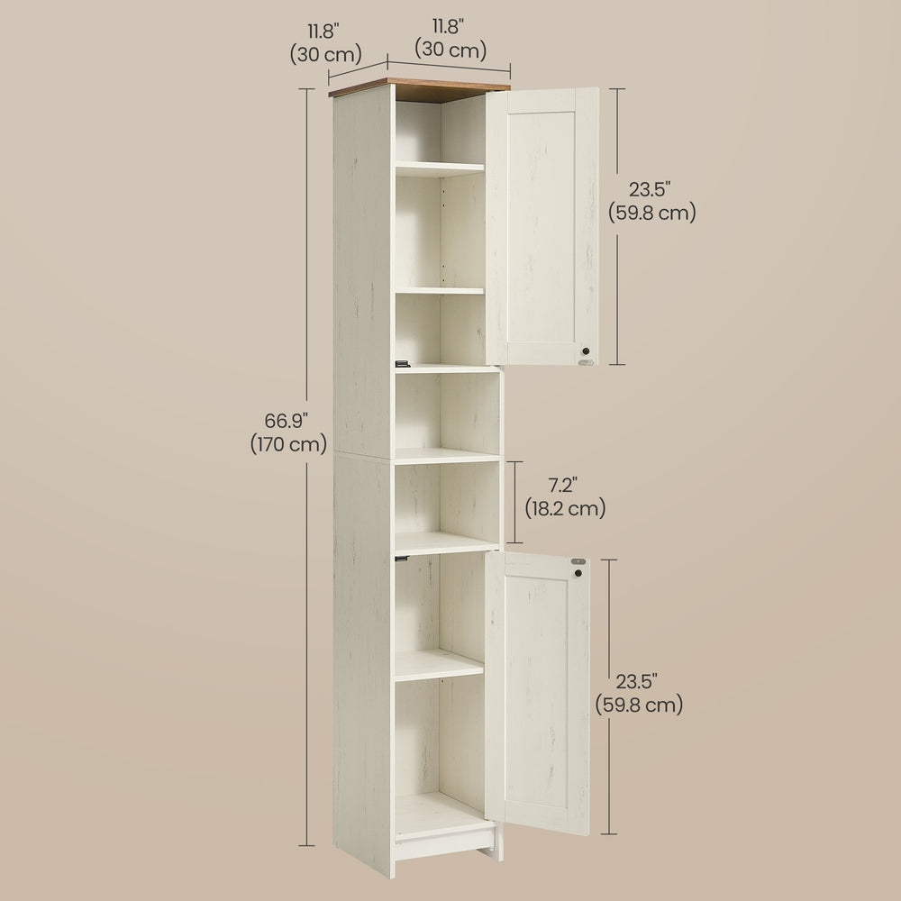 Tall Freestanding Cupboard - 30L - Particleboard - Superfast Toolless Assembly
