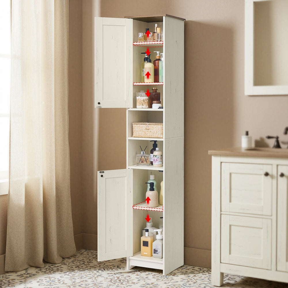 Tall Freestanding Cupboard - 30L - Particleboard - Superfast Toolless Assembly