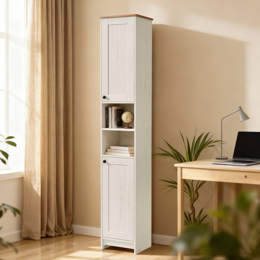 Tall Freestanding Cupboard - 30L - Particleboard - Superfast Toolless Assembly