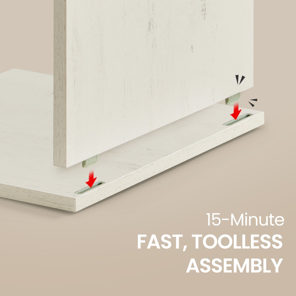 Tall Freestanding Cupboard - 30L - Particleboard - Superfast Toolless Assembly