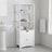 Tall Freestanding Bookshelf - Wood - White - 3 Open Shelves and 1 Drawer