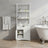 Tall Freestanding Bookshelf - Wood - White - 3 Open Shelves and 1 Drawer