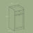 Bathroom Cabinet - Wood - Cloud White - Removable Laundry Basket with Drawer