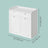 Laundry Hamper Cabinet - Wood - Cloud White - 2 Removable Baskets with Handles