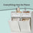 Laundry Hamper Cabinet - Wood - Cloud White - 2 Removable Baskets with Handles
