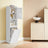 Tall Bathroom Storage Cabinet - Engineered Wood - Cloud White - Removable Laundry Hamper and Freestanding Design for Small Spaces