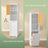 Tall Bathroom Storage Cabinet - Engineered Wood - Cloud White - Removable Laundry Hamper and Freestanding Design for Small Spaces