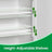 Bathroom Floor Cabinet - Engineered Wood - Cloud White - 100 cm Tall with 2 Doors and 2 Adjustable Shelves