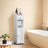 Toilet Paper Holder - Wood - White - Bathroom Organizer with Adjustable Shelf and Waterproof Feet