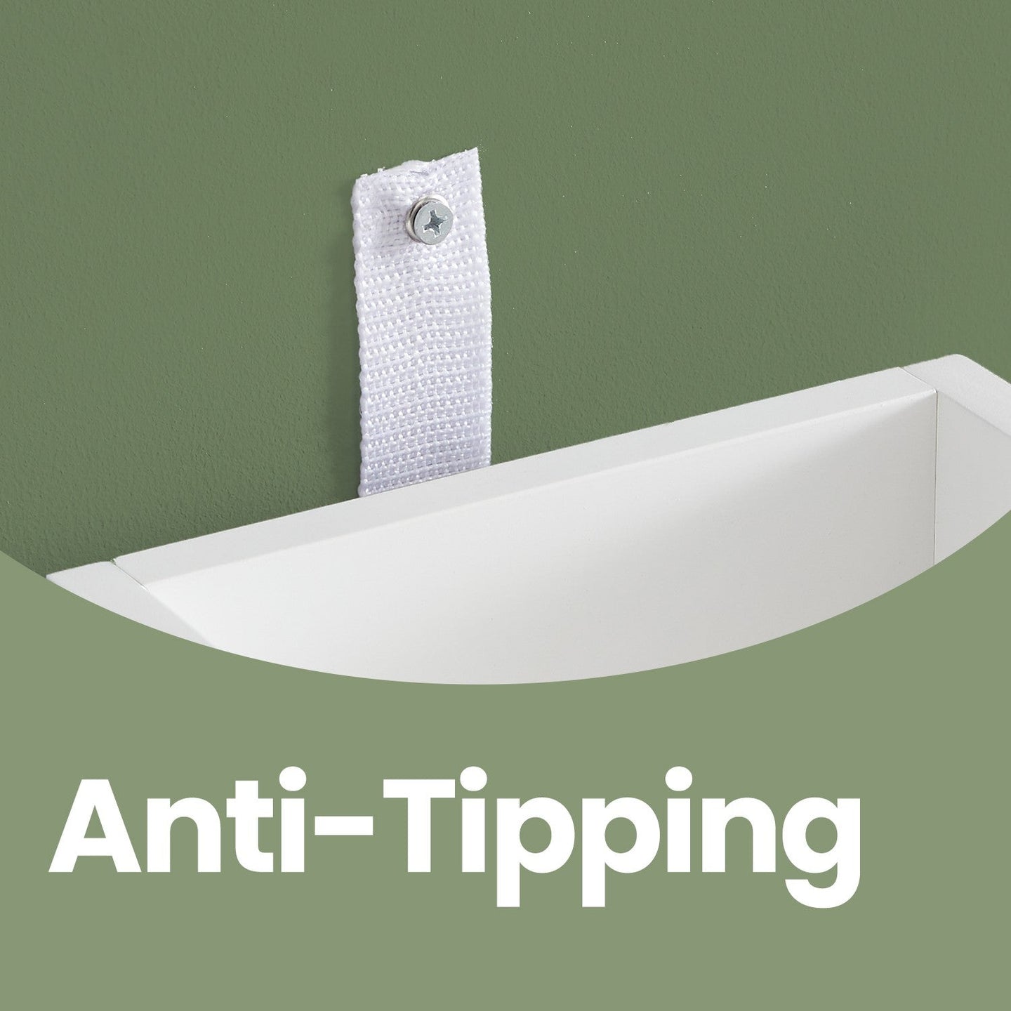 Toilet Paper Holder - Wood - White - Bathroom Organizer with Adjustable Shelf and Waterproof Feet