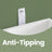 Toilet Paper Holder - Wood - White - Bathroom Organizer with Adjustable Shelf and Waterproof Feet