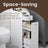 Slim Bathroom Storage Cabinet - MDF - Dove Grey - Freestanding with Drawers for Space Efficiency