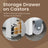 Slim Bathroom Storage Cabinet - MDF - Dove Grey - Freestanding with Drawers for Space Efficiency