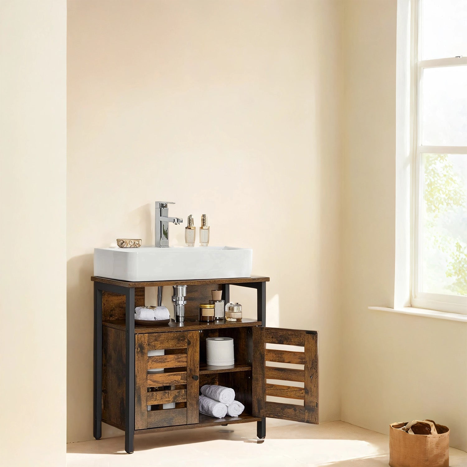 Under Sink Cabinet - 60L - Steel - Open Shelf