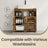 Bathroom Cabinet - Engineered Wood - Rustic Brown - Adjustable Shelf and Louvered Doors for Pedestal Sinks