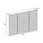 Wall Mirror Cabinet - Wood - White - Adjustable Shelves