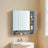 Wall Mirror Cabinet - MDF - Grey - Adjustable Shelves