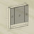 Wall Mirror Cabinet - MDF - Grey - Adjustable Shelves