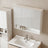 Wall-Mounted Bathroom Mirror Cabinet - Wood - Cloud White - Adjustable Shelving and Open Shelf