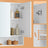 Wall-Mounted Bathroom Mirror Cabinet - Wood - Cloud White - Adjustable Shelving and Open Shelf