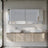 Wall-Mounted Bathroom Mirror Cabinet - Wood - Cloud White - Adjustable Shelving and Open Shelf
