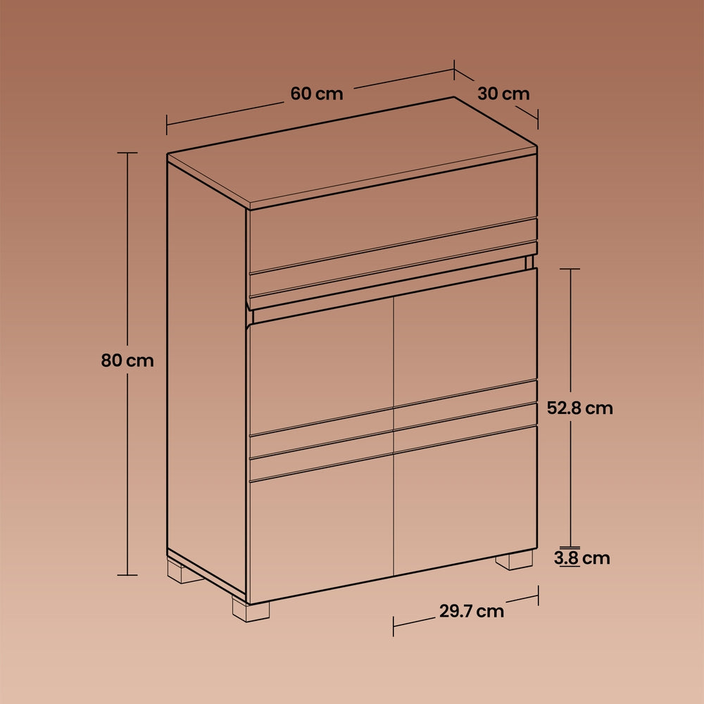 Bathroom Cabinet - 60L - MDF - Drawer
