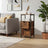 Storage Tower - Wood - Rustic Brown and Black - Slim Design with 3 Drawers and Open Compartment