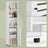 Tall Bathroom Storage Cabinet - Engineered Wood - Rustic Brown - 3 Open Compartments
