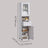 Tall Bathroom Cabinet - Wood and Glass - Maple White