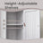 Tall Bathroom Cabinet - Wood and Glass - Maple White