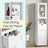 Tall Bathroom Storage Cabinet - Wood - Cloud White - Adjustable Shelves