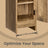 Small Bathroom Storage Cabinet - 20L - MDF - Adjustable Shelves