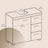 Under Sink Bathroom Cabinet - Wood - Cloud White - 3 Drawer Storage Solution for Washbasins with Pedestal