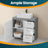 Under Sink Bathroom Cabinet - Wood - Cloud White - 3 Drawer Storage Solution for Washbasins with Pedestal