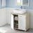 Under Sink Bathroom Storage Cabinet - 60L - MDF - 2 Compartment Design