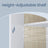 Under Sink Bathroom Storage Cabinet - 60L - MDF - 2 Compartment Design