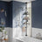 Telescopic Corner Shower Shelf - Stainless Steel - White and Silver - Adjustable with 4 Trays