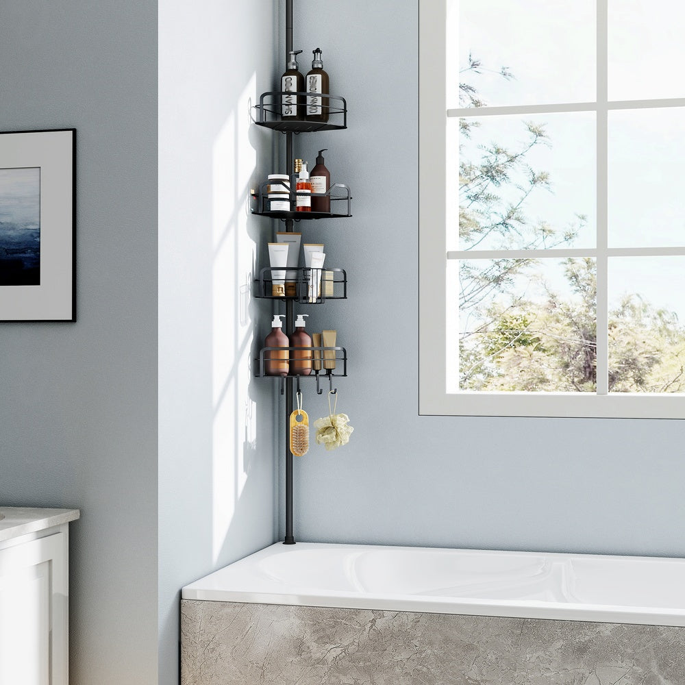 4-Tier Bathroom Storage Shelf - Adjustable