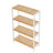 3-Tier Shelving Unit - Bamboo - White - Multifunctional Storage for Hallway and More