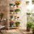 3-Tier Shelving Unit - Bamboo - White - Multifunctional Storage for Hallway and More