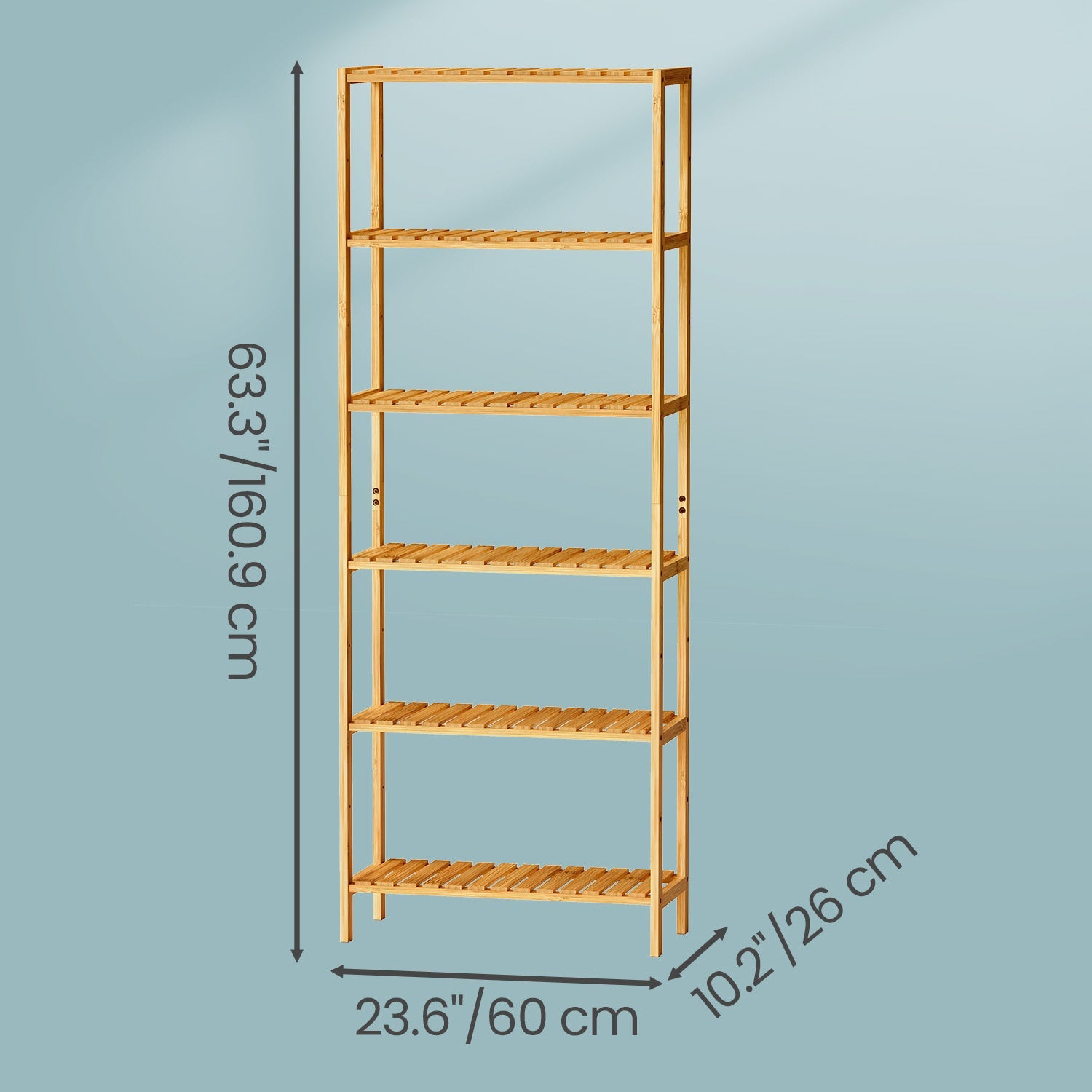 Bamboo Storage Shelf - 6-Tier - Multifunctional