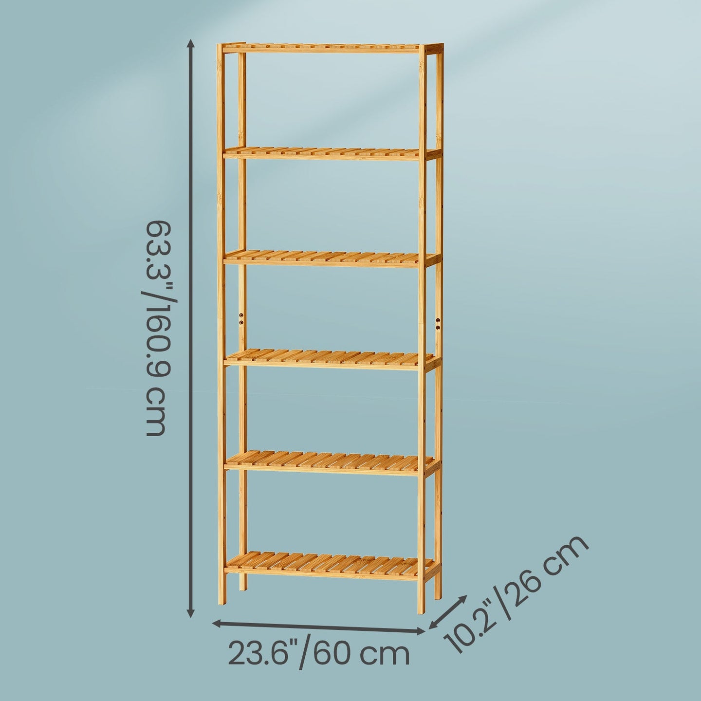 Bamboo Storage Shelf - 6-Tier - Multifunctional